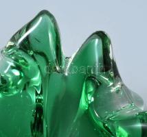 Csehszlovák váza és ékszeres edény, jelzett, hibátlan, m: 13 cm