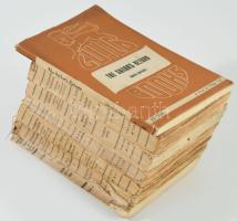 Vegyes angol nyelvű könyvtétel, 7 db: A. Fielding: Murder at the nook.; Robert Louis Stevenson: Treasure Island.; Mark Twain: The adventures of Huckleberry Finn Vol. 2.; C. N. &amp; A. M. Williamson: The Lion's Mouse.; Hugh Walpole: Harmer John.; Elinor Glyn: Guinevere's Lover or The Sequence 1905-1912. David Garnett: The Sailor's Return. Guild Books.; Leipzig,1919-1943,Bernhard Tauchnitz-Guild Books. Angol nyelven. Kiadói papírkötés, közte sérültek is.