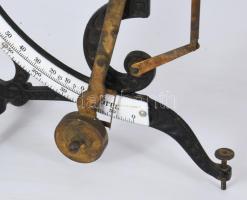 cca 1900-1930 Régi levélmérleg zománc skálával, m: 28 cm