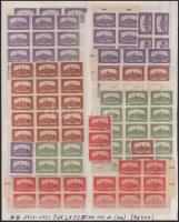 1921-1923 Parlament 192 db bélyeg (8 klf) A/4-es berakólap mindkét oldalán (96.400)