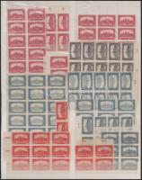 1921-1923 Parlament 192 db bélyeg (8 klf) A/4-es berakólap mindkét oldalán (96.400)