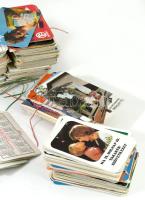 cca 1960-1980 Nagy vegyes kártyanaptár tétel, több száz darabos gyűjtemény, főleg 70-es, de több 80-...