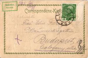 1912 Mariazell (Steiermark), pilgrimage church. Franz Schemm Kunstanstalt Art Nouveau, floral, Emb. ...