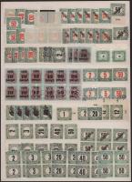 1914-1953 Portó összeállítás főként postatiszta értékekkel, köztük hármaslyukasztásúak is, A/4-es berakólap mindkét oldalán (78.000)