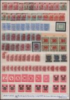 1914-1953 Portó összeállítás főként postatiszta értékekkel, köztük hármaslyukasztásúak is, A/4-es be...