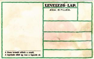 Teniszező hölgy. "A Diana krémtől eltűnik a szeplő, a legrútabb nőből így lesz a legszebb nő&qu...