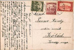 1921 Magyar népélet / Ung. Volksleben / Hungarian folklore art postcard s: Kardos Böske (vágott / cu...