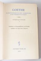 Goethe. Kunsttheoretische Schriften und Übersetzungen. 1970. Aufbau Verlag. 1063p. Kiadói vászonköté...