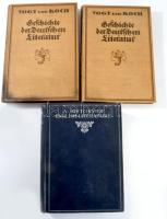 Friedrich Vogt Max Koch: Geschichte der Deutschen Literatur von den ältesten Zeiten bis zur Gegenwart- zweiter und dritter Band- 4. Aufl. Bibliographisches Institut, Leipzig, 1918, Kiadói egészvászon kötésben +  Arthur Compton Rickett: A History of English literature. London 1929. Kiadói egészvászon kötésben.  A Kismarty Lechner család tulajdonosi bejegyzésével