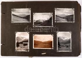 1932 Ausztriai kirándulás képei. nagyrészt az Alpok, stb A Kismarty Lechner család hagyatékából, kb 300 db nagyrészt feliratozott fotó albumlapokon  Pictures from a 1932 trip to Austria. Alps, etc. From the estate of the Kismarty Lechner family, about 300 mostly captioned photos on album pages