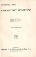 Berzeviczy Albert: 
Válogatott beszédek. A szerző arczképével. Előszóval ellátta Beöthy Zsolt.
Bud...
