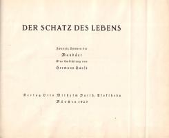 Haase, Hermann: 
Der Schatz des Lebens. Zwanzig Hymnen der Mandäer. Eine Umdichtung von Hermann Haa...