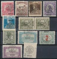 Kolozsvár 1919 12 db bélyeg eltolódott felülnyomással, Bodor vizsgálójellel