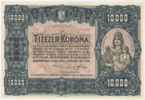 1920. 10.000K "C 17 029065", "Orell Füssli Zürich" nyomdahely-jelöléssel T:F két...