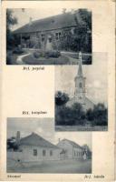 Szomód, Református templom és paplak, iskola. Hangya kiadása (Rb)
