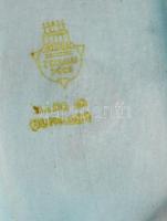 Zsolnay eozin mázas kecske kicsinyével. jelzett, hibátlan m: 14 cm