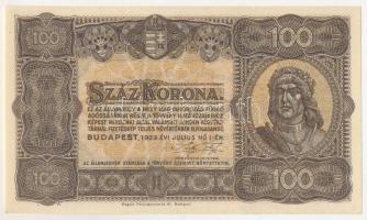 1923. 100K "Magyar Pénzjegynyomda Rt Budapest" nyomdahely jelöléssel T:UNC / Hungary 1923....
