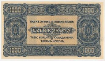 1923. 1000K "B 64 860579", "Magyar Pénzjegynyomda Rt. Budapest." nyomdahely jelö...