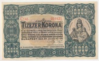 1923. 10.000K "C 145 059421", "Orell Füssli Zürich" nyomdahely jelöléssel T:UNC ...