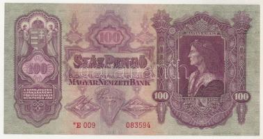 1930. 100P "*E 009 083594" T:UNC / Hungary 1930. 100 Pengő "*E 009 083594" C:UNC...