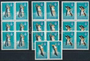1983 Téli olimpia Szarajevó 3 db klf négyestömb + 4 db klf pár (21.000)