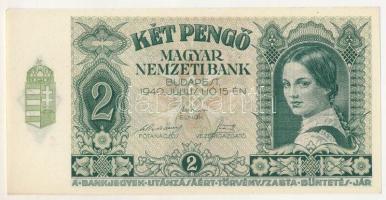 1940. 2P "J 613 093333" T:UNC / Hungary 1940. 2 Pengő "J 613 093333" C:UNC
Adam...