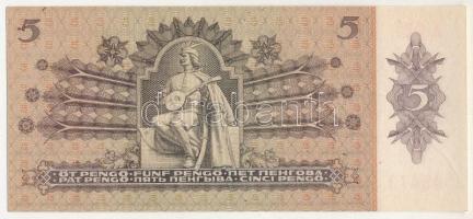 1939. 5P "A 037 045470" T:UNC / Hungary 1939. 5 Pengő "A 037 045470" C:UNC
Adam...