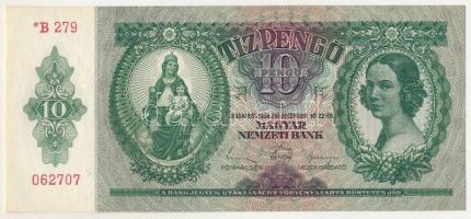 1936. 10P "*B 279 062707" T:UNC / Hungary 1936. 10 Pengő "*B 279 062707" T:UNC
...