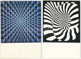 Victor Vasarely - 12 db MODERN reprodukciós képeslap / 12 moderm reproduction art postcards