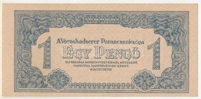 1944. 1P "A Vöröshadsereg Parancsnoksága" függőleges alapnyomattal T:UNC / Hungary 1944. 1...