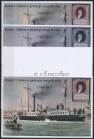 2025 Robert Fulton a gőzhajó megalkotója 4 db-os emlékív garnitúra