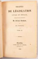 Bentham, Jérémie: Traités de Législation civile et pénale Tome I-IV. Extraits des Manuscrits de - -,...
