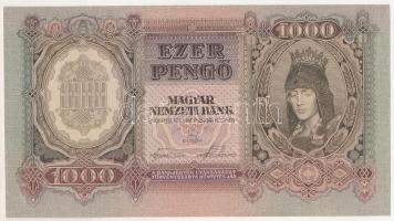 1943. 1000P "F 063 084722" T:UNC / Hungary 1943. 1000 Pengő "F 063 084722" C:UNC...