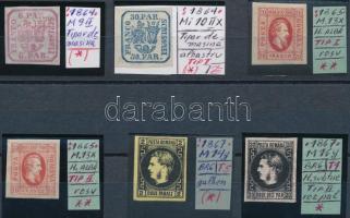 Románia 1864-1867 6 db klasszikus bélyeg