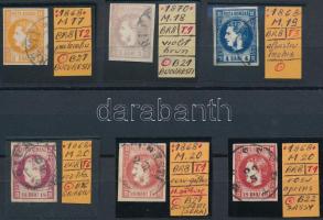 Románia 1868 6 db klasszikus bélyeg