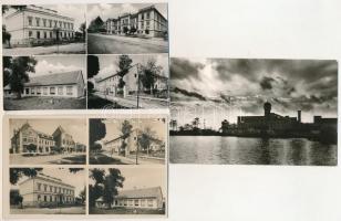 Törökszentmiklós - 7 db MODERN képeslap: látképek, Malom, utcakép (Képzőművészeti Alap)