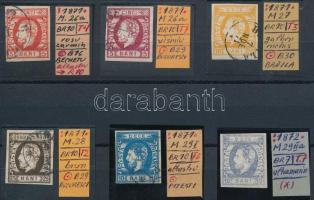 Románia 1871 6 db klasszikus bélyeg