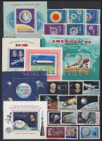 Románia űrkutatás motívum, 17 db sor + 8 db blokk, kétoldalas A4-es berakólapon