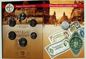 2010. "Mesterdarabok ezüstből" 1926. 1f-1P teljes (6db klf) szett dísztokban, tanúsítvánnyal Ag T:1 csak 3000db!