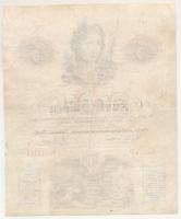 1859. 5G "rP 773453" vízjeles papíron T:F restaurált / Hungary 1859. 5 Gulden "rP 773...