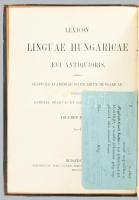 Szarvas Gábor - Simonyi Zsigmond: Magyar nyelvtörténeti szótár a legrégibb nyelvemlékektől a nyelvúj...