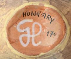 Gorka Lívia halas mintás ékszeres edény. Jelzett, hibátlan, h: 15,5 cm