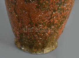 Gorka Géza ugrasztott mázas váza. Jelzett, hibátlan, m: 25 cm