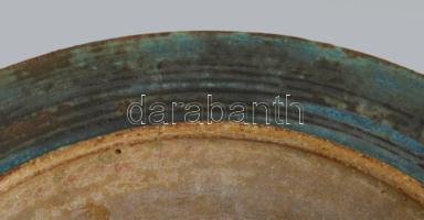 (?) Gabriella: Kínálótál 4 gömb lábon. Jelzett, hibátlan, d: 22,5 cm