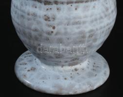 Gorka Géza (1894-1971): Türkizmázas talpas váza. Jelzett, hibátlan, m: 14 cm