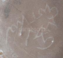 Gorka Géza (1894-1971): Türkizmázas talpas váza. Jelzett, hibátlan, m: 14 cm