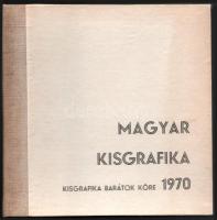 1970 Magyar Kisgrafika. Bp., Kisgrafika Barátok Köre, 8 sztl. lev. +37 t. Gyulai Líviusz, Kass János, Kondor Lajos, Kopasz Márta, Maurer Dóra, Reich Károly, és mások munkáival. Kiadói félvászon-kötésű mappában, Számozott (421./500) példány.