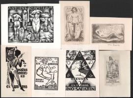 17 db erotikus ex libris klf alkotóktól vegyes technikák részben jelzettek