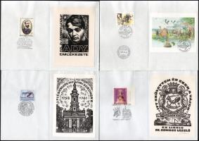 20 db halmozott grafika, bélyegző, bélyeg, ex libris