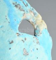 Kun Éva (1948-): Emberalakos kínáló. Türkizmázas, aljánál pattogzással, fülénél restaurált?, d: 23 c...